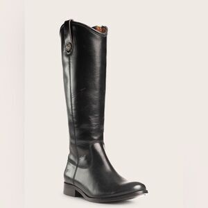 NWT Frye Melissa Button Inside Zip Riding Boots in Black 6